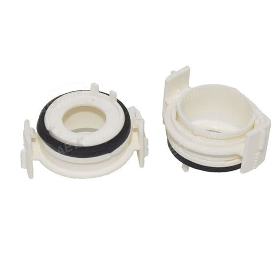E46 XENON HID D2S BULB HOLDERS ADAPTER X2 FOR BMW 3 SERIES WHITE