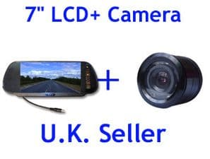 Video Parking Reversing kit 7'' inch water proof LCD Colour Camera