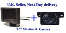 Video Parking Reversing kit Nightview Camera 3.5" LCD