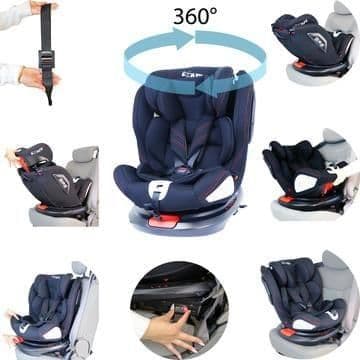 All Stages 360° Rotating Baby Car Seat (Black)