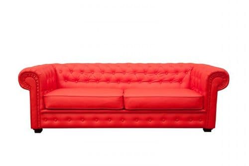Axelle Faux Leather Sofa Bed Red