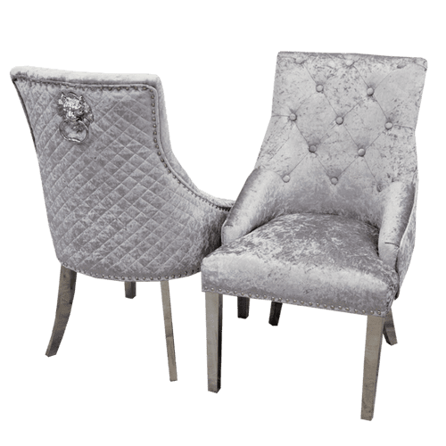 Bentayga chair silver crush