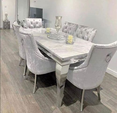 Katy Dining Table Set with 6 Chairs