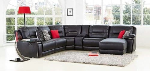 Leather Lounger Corner Sofa