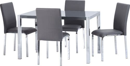 Mesin Dining Table Set with 4 Chairs