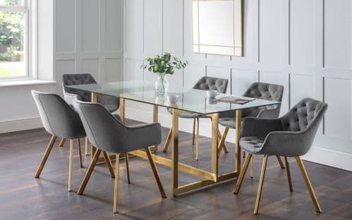 Minsoto Dining Table & Loreto Grey Dining Chairs