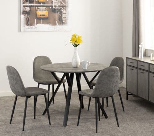 Olim Round Dining Table Set with 4 Chairs