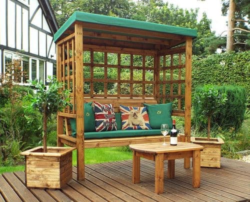 Three Seater Arbour Green