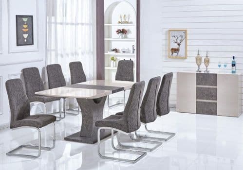 Valik Dining Table Set with 6 Chairs