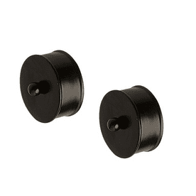 Black Round Handrail End Caps for 54mm Mopstick Pack of 2
