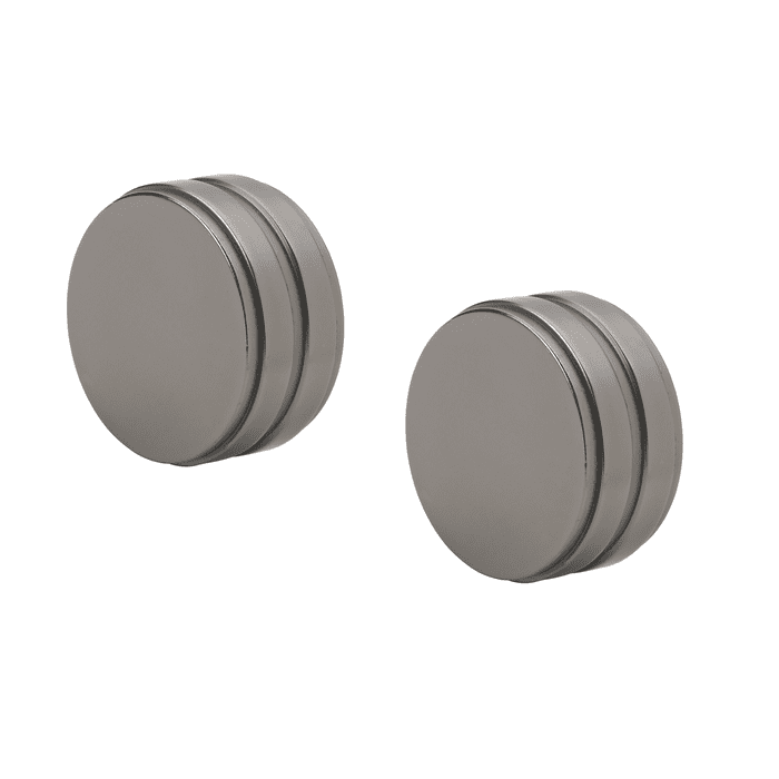 Contemporary Gun Metal Wall Mounted Handrail End Cap (Pack of 2)