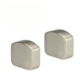 Elements Wall Handrail End Caps in Brushed Nickel (Pack of 2)