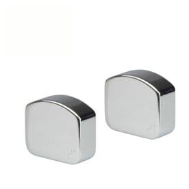 Elements Wall Handrail End Caps in Polished Chrome (Pack of 2)