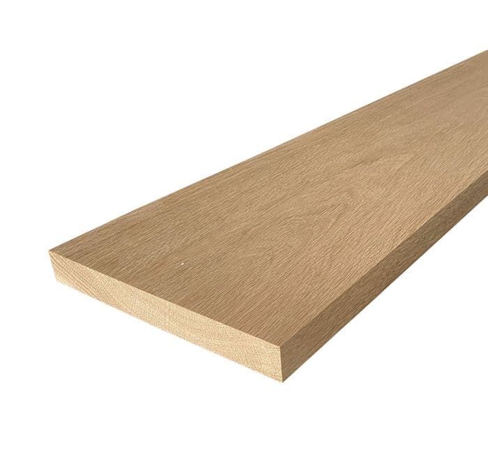 Solid Oak PAR Shelf Board 20x125mm Square Edge