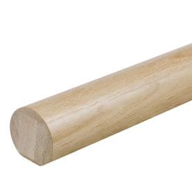 Solid White Oak 0.9m Mopstick 54mm Wall Mounted Staircase Hand Rail (Limited Stock)