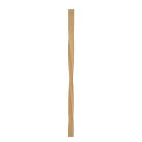 Solid White Oak 1100mm Twisted Spindle Baluster 41x41mm