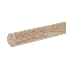 Solid White Oak 12mm Round Dowel Bead 2.4m (Pack of 10)