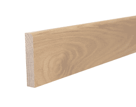 Solid White Oak 15x70mm Worktop Upstand Round Edge