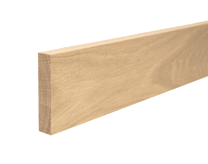 Solid White Oak 15x95mm Worktop Upstand Square Edge