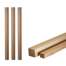 Solid White Oak Floor to Ceiling Spindle Square 41x41x2400mm
