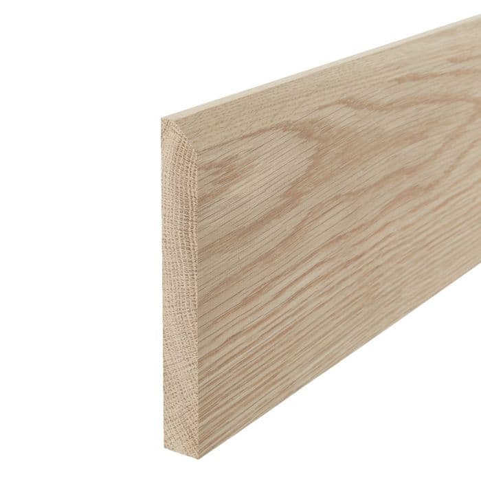 Solid White Oak Mini Chamfer Skirting Board 20x145x3000mm