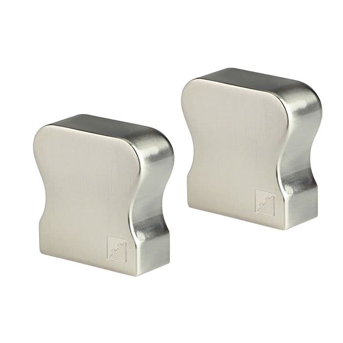 Trademark HDR Wall Handrail End Caps in Brushed Nickel (Pack of 2)