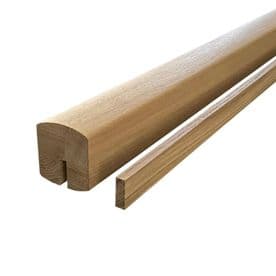 White Oak Icon Handrail for Glass Panel 8mm or 10mm
