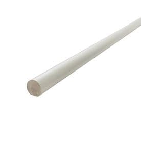 White Primed 2.4m Mopstick 54mm Wall Mounted Round Hand Rail