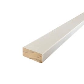 White Primed 4.2m Vision Baserail for Glass Panel Un-Grooved
