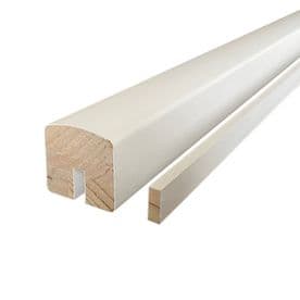 White Primed 4.2m Vision Handrail for Glass Panel 8mm